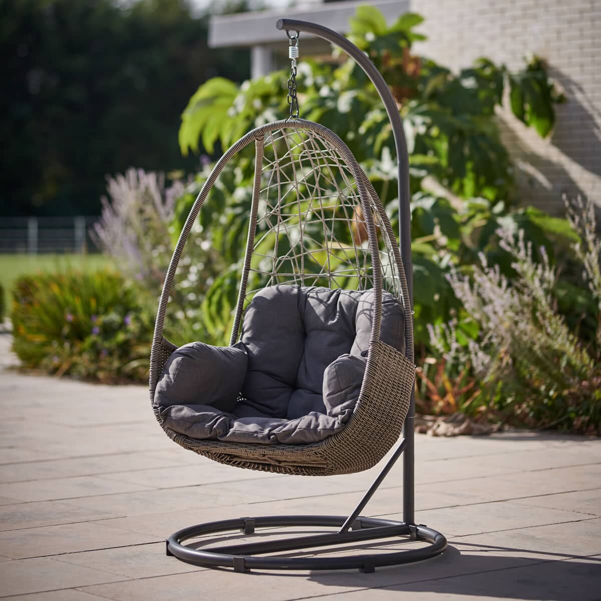 Kettler Palma Single Cocoon Inc Taupe Cushion Rattan 0193361 2100C Garden Furniture World