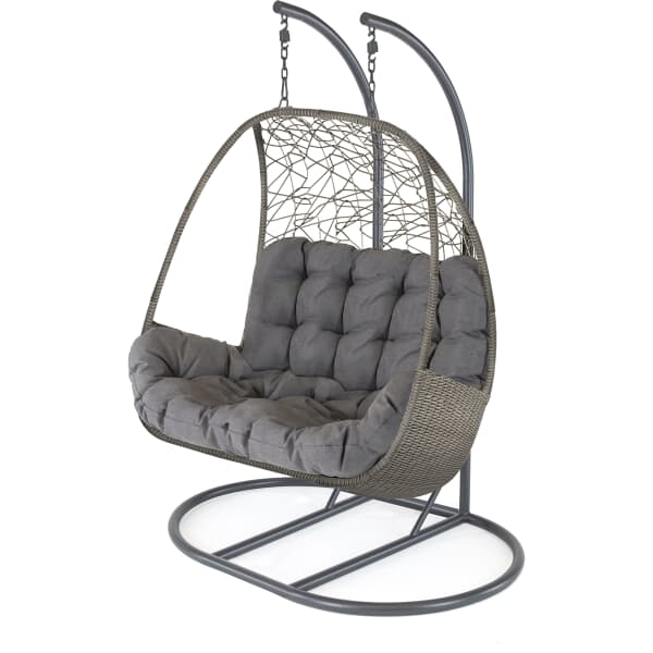 Kettler Palma Double Cocoon Rattan with Grey Taupe Cushion (0193362