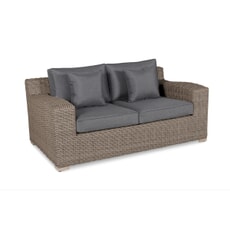 Kettler Palma Luxe 2 Seat Sofa - Rattan with Grey Taupe Cushions