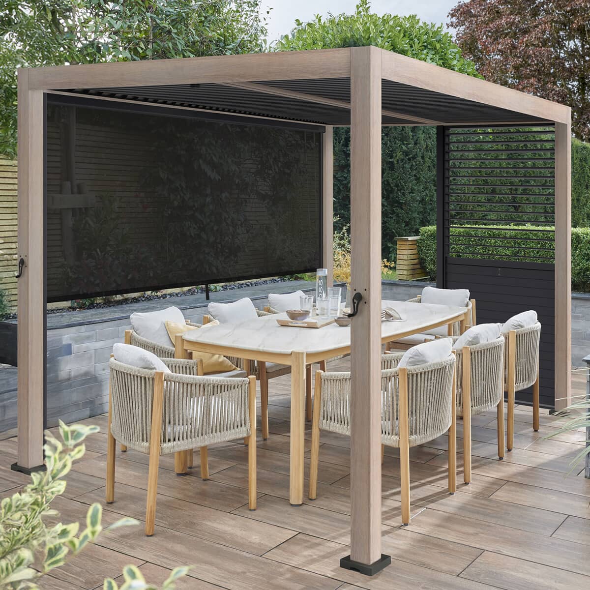 Kettler Signature Wood Effect Pergola 3 x 4m
