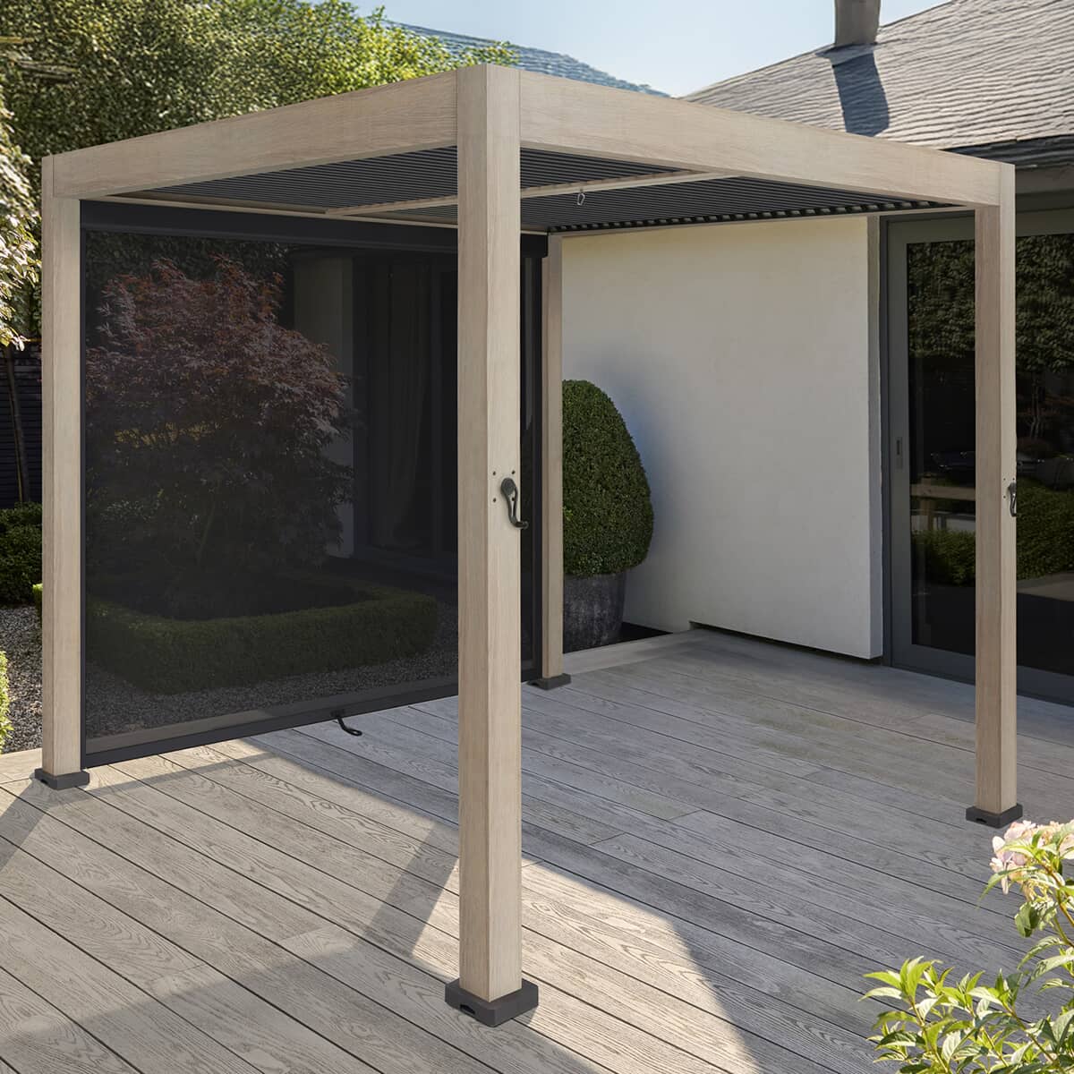 Kettler Signature Pergola Textilene Blind Cassette Grey 300cm