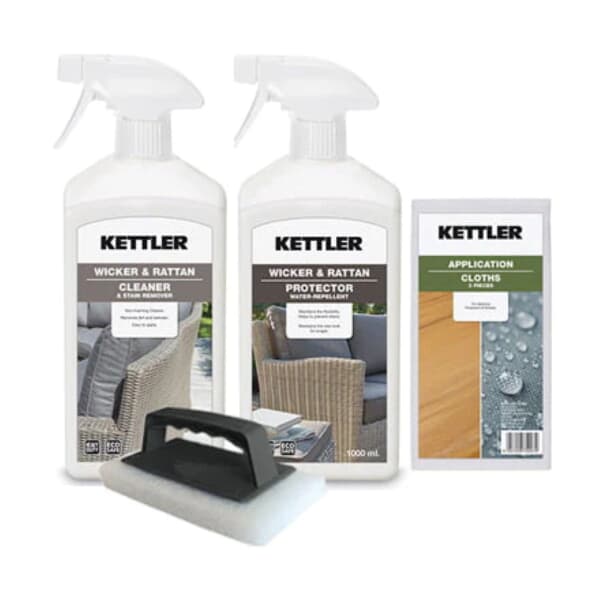 Kettler Complete Wicker Care Kit (Cleaner Protector Cloths And Scrubbing Pads)