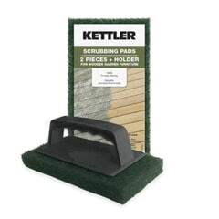 Kettler 2 green Hard Scrubbing pads + Handle (Wood Cleaner)