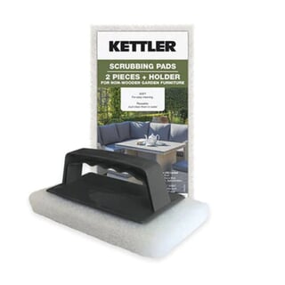 Kettler 2 white/Brown Soft Scrubbing pads And Handle 