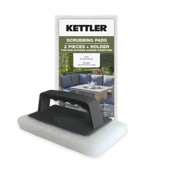 Kettler 2 white/Brown Soft Scrubbing pads And Handle