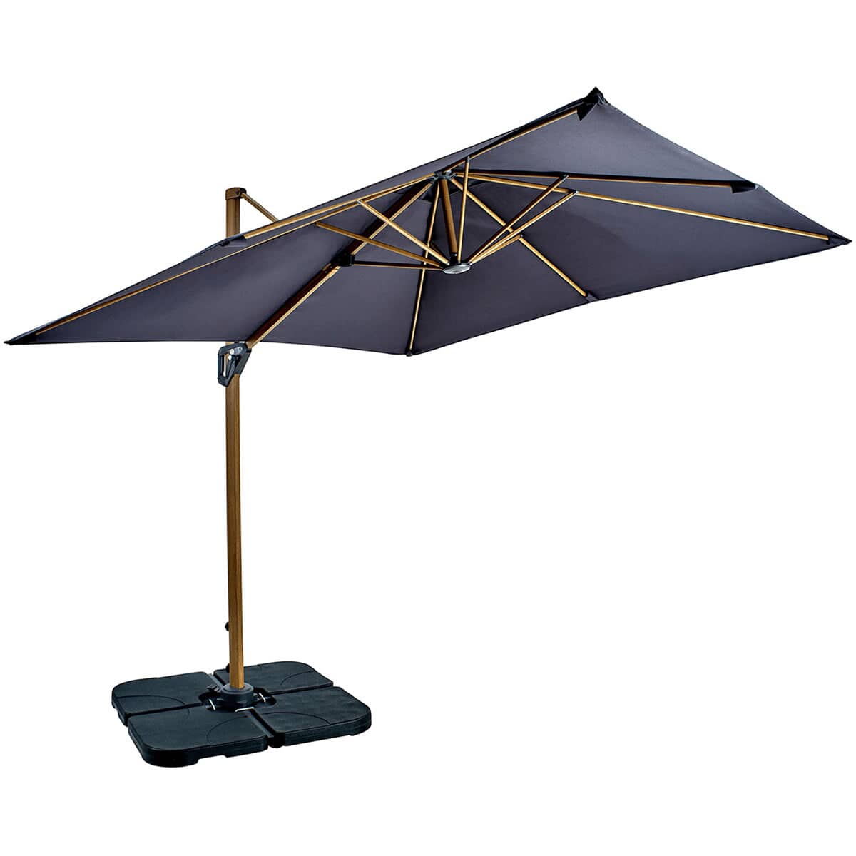 Hartman Aegean Folie 2.5m Square Cantilever Parasol - DARK GREY