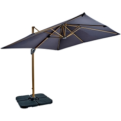 Hartman Aegean Folie 2.5m Square Cantilever Parasol - DARK GREY