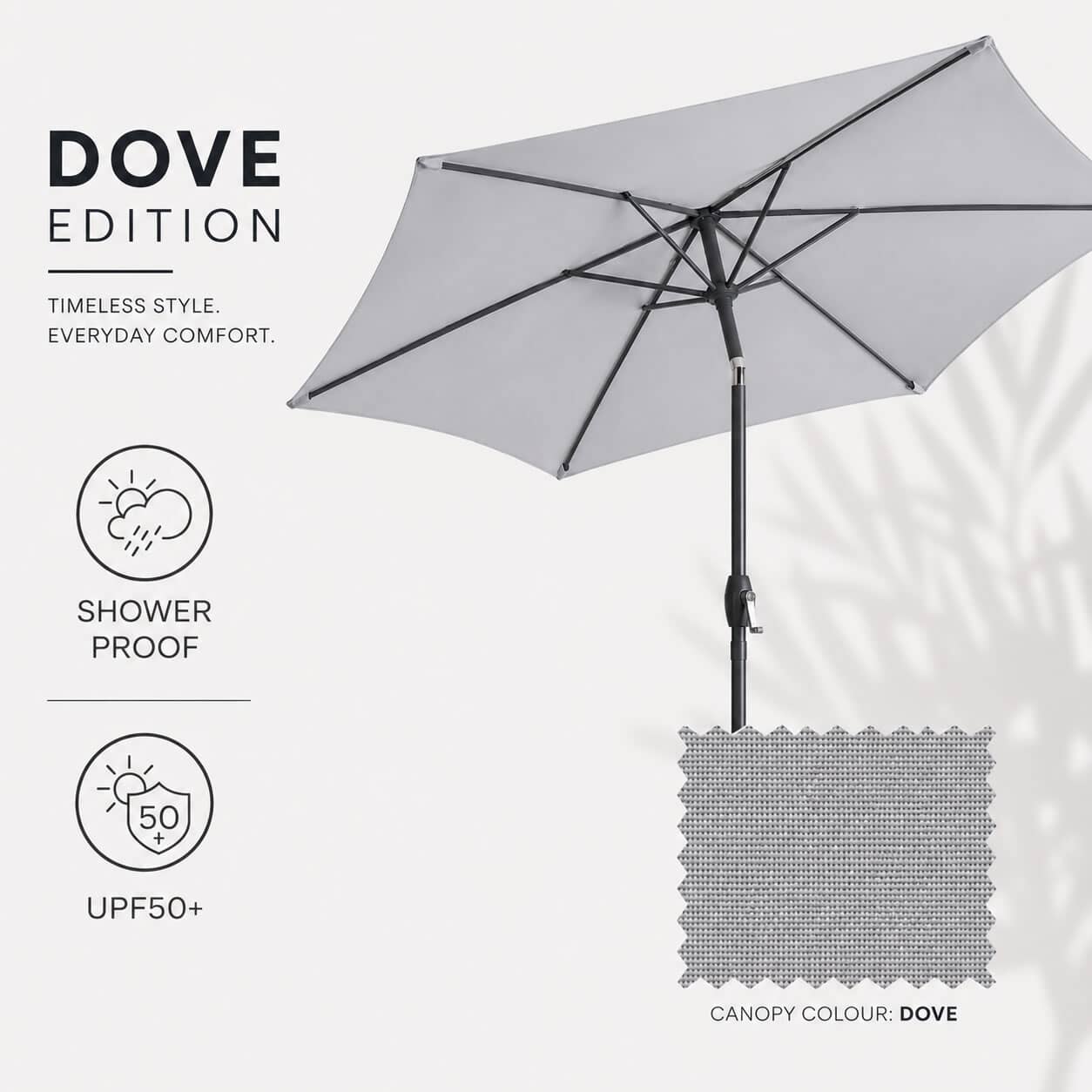 Hartman Balearic 2.7m Parasol Dove