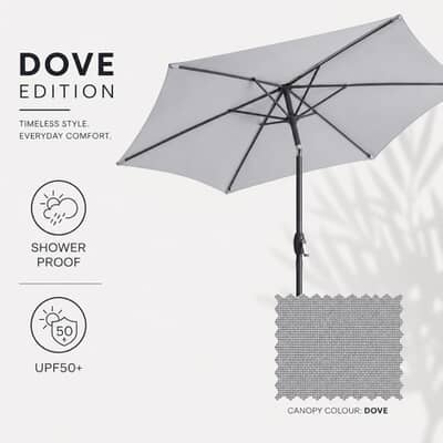 Hartman Balearic 2.7m Parasol Dove