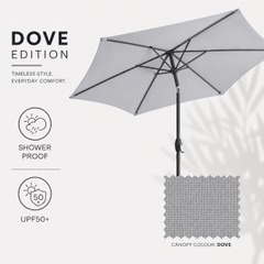 Hartman Balearic 2.7m Parasol Dove