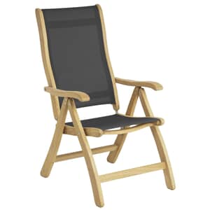 Alexander Rose Bengal Roble Recliner Chair - Charcoal Sling
