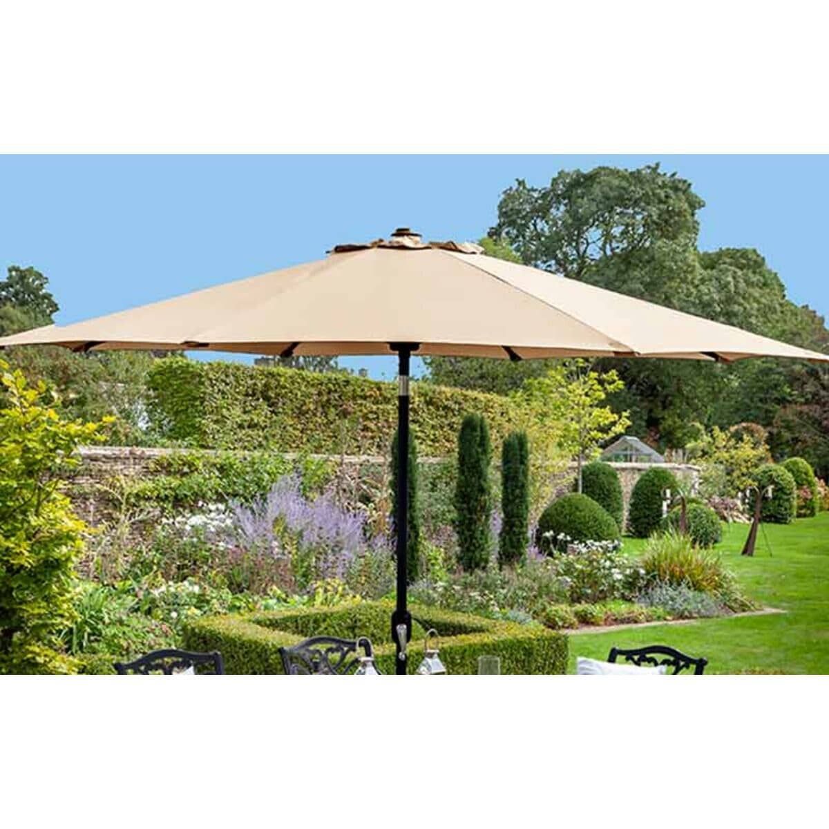 hartman patio umbrella Half - 1.25 x 2.5m Hartman Aegean 2.5m Cantilever Parasol