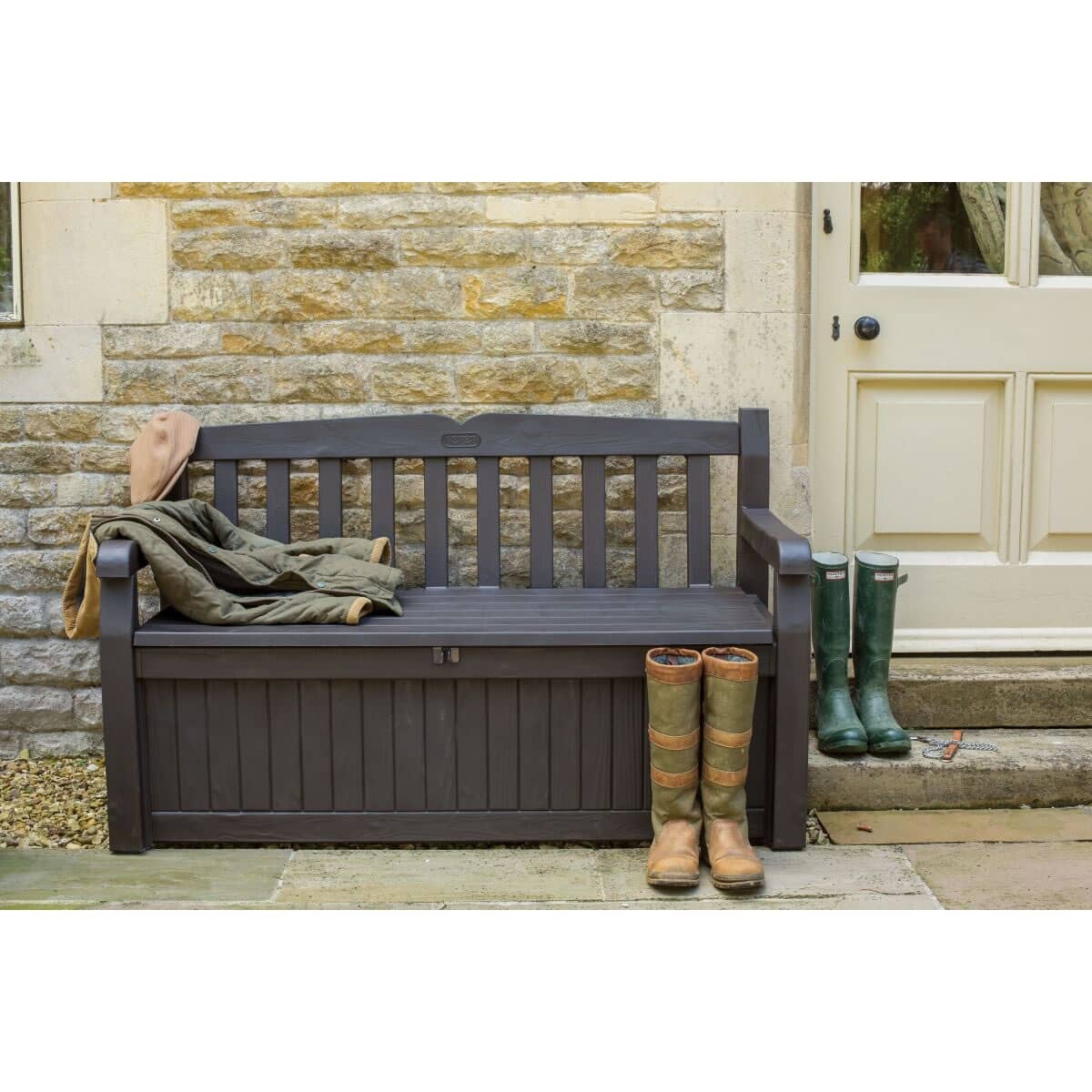 Iceni Storage Bench Brown - (17190198) - Garden Furniture World