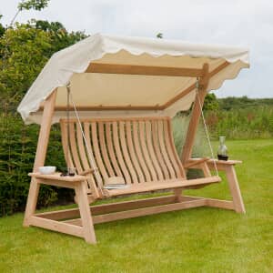 Alexander Rose Bengal Roble Swing Seat - Ecru Canopy