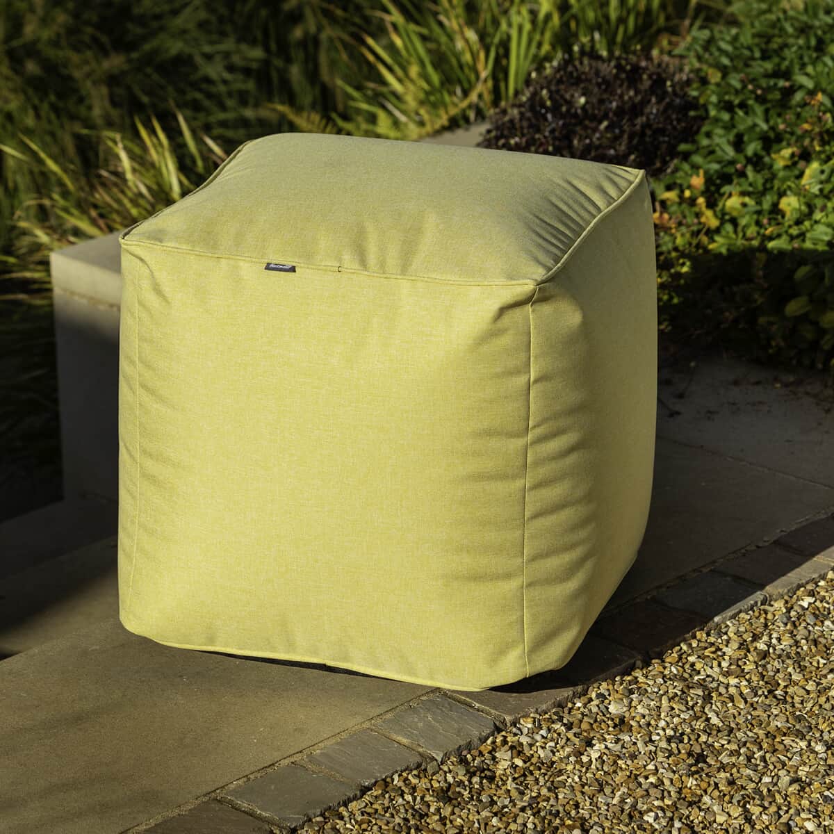 Hartman 45cm Waterproof Cube Pouffe Ocre (20201901) Garden