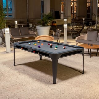 Cornilleau Hyphen Pool Table With Black Grey Frame And Mottled Light Grey Top