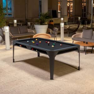 Cornilleau Hyphen Pool Table With Black Grey Frame And Mottled Dark Grey Top