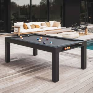 Cornilleau Classic Pool Table With Black Grey Frame And Mottled Dark Grey Top