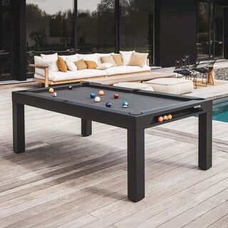 Cornilleau Classic Pool Table With Black Grey Frame And Mottled Dark Grey Top