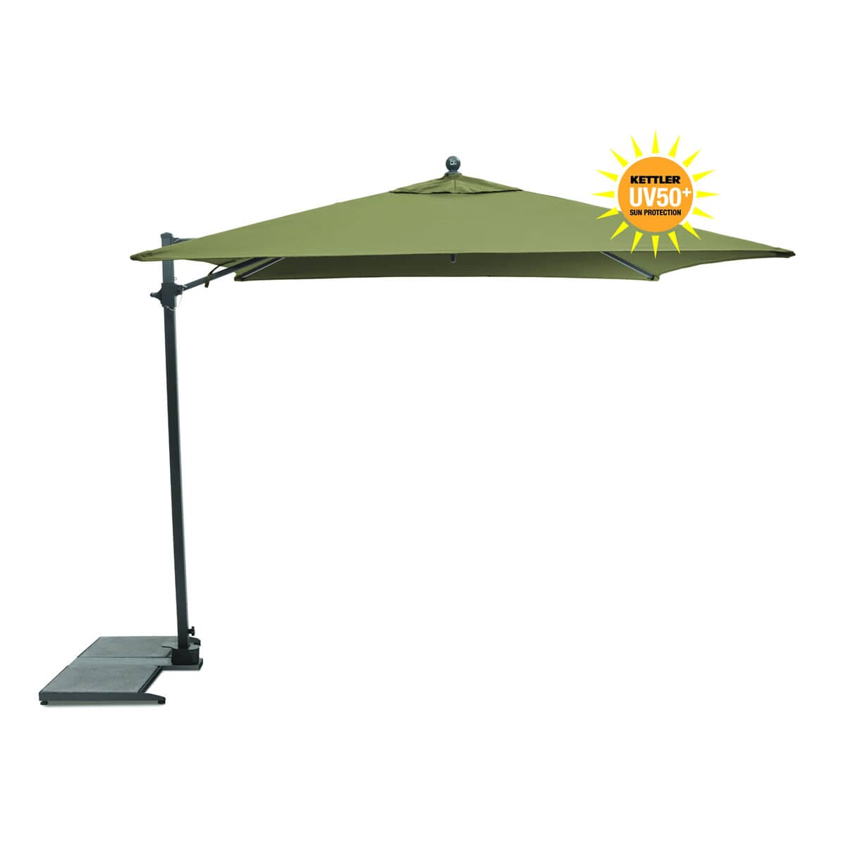 Kettler 2.5m Free Arm Parasol Sage (U814A0244) Garden Furniture World