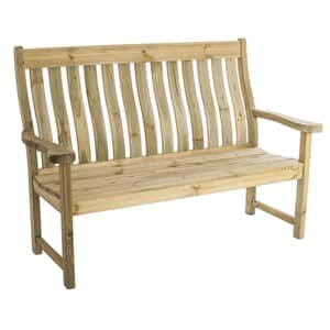 Alexander Rose Malu Pine High Back Bench 5ft