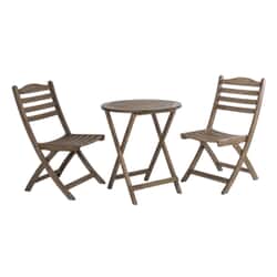 Alexander Rose Sherwood Painted Chestnut Acacia Bistro Tea for Two Set 0.6M