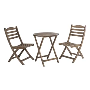 Alexander Rose Sherwood Painted Chestnut Acacia Bistro Tea for Two Set 0.6M