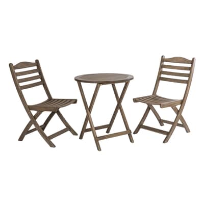 Alexander Rose Sherwood Painted Chestnut Acacia Bistro Tea for Two Set 0.6M