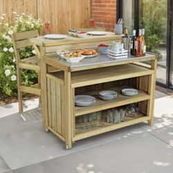 Zest Terraza Outdoor Kitchen Island Set