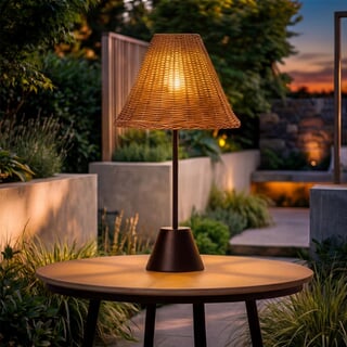 Noma Lume Elba Sesame Rattan Table Lamp