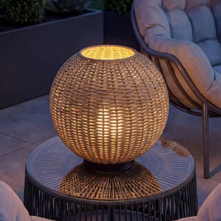 Noma Lume Orta Sesame Rattan 28Cm Table Lamp