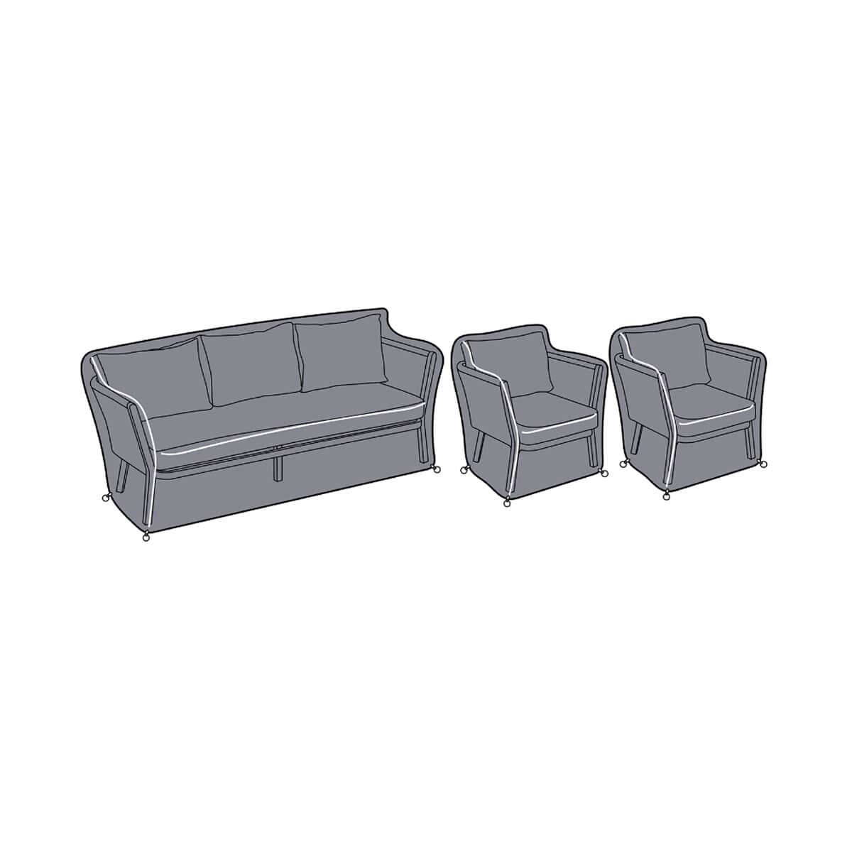 Cover For Hartman Dubai 3 Seat Lounge Set - (60202118) - Garden