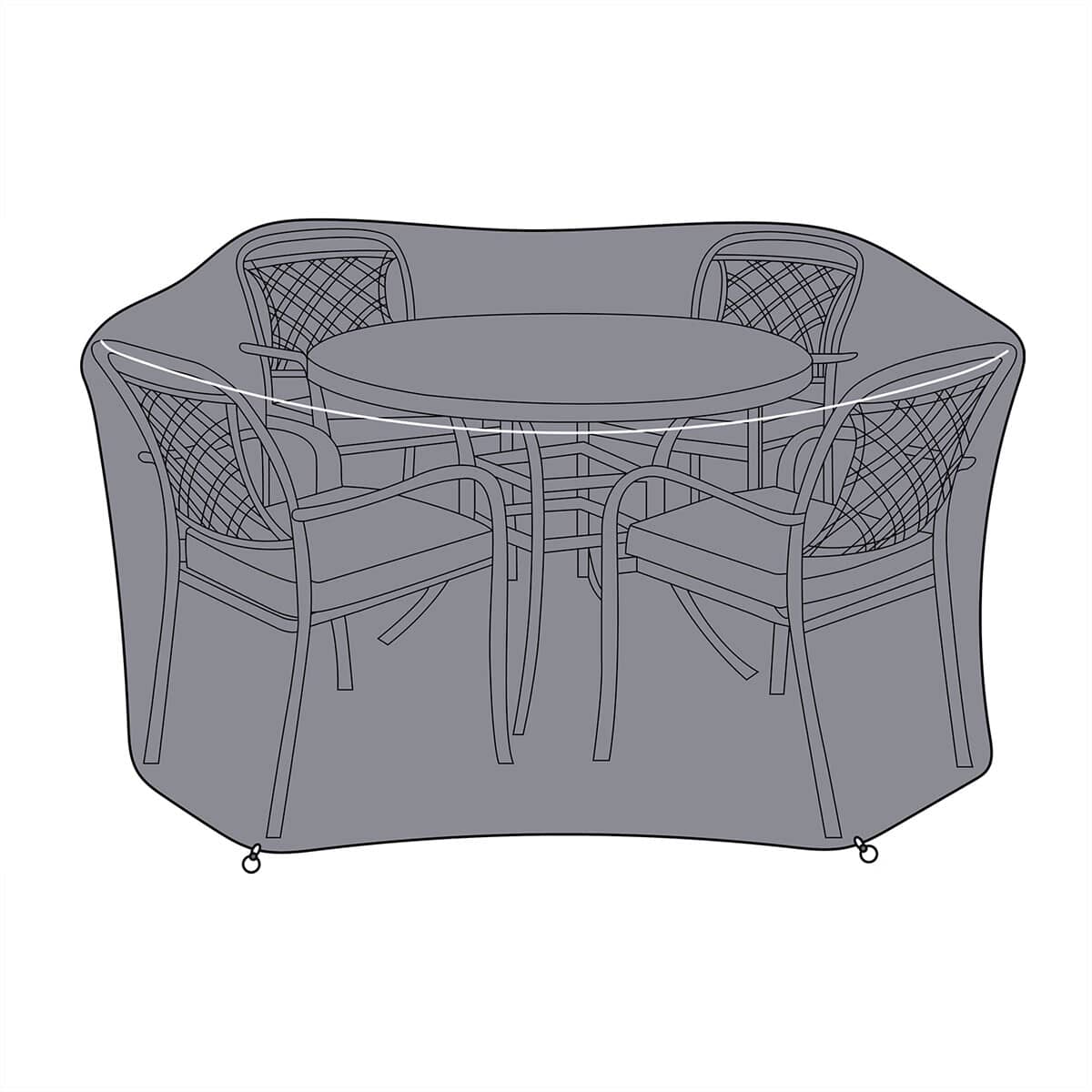 Hartman Amalfi Lounge 4 Seat Round Set Cover - (60202262) - Garden ...