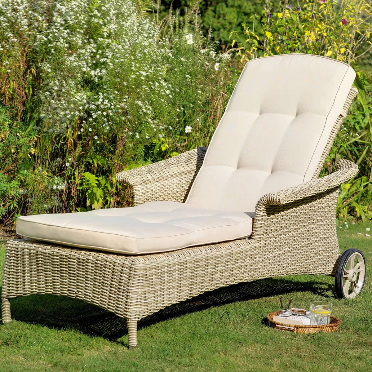 Largo Lounger Natural Rattan (60491425) - Garden Furniture World