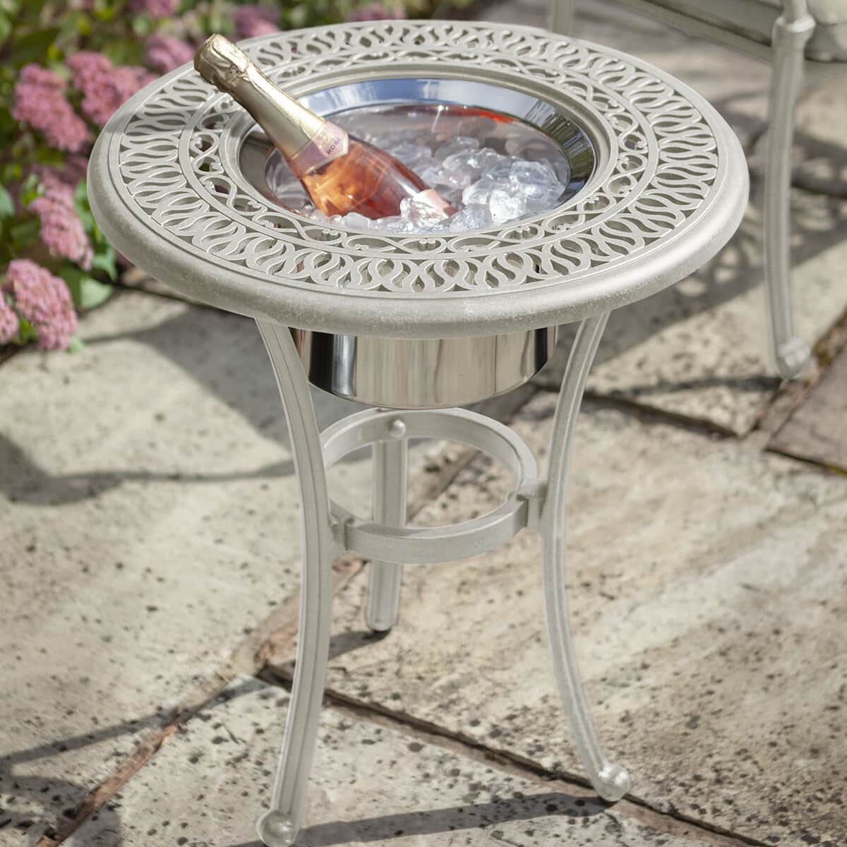 Hartman Amalfi Round Bistro Table Maize Ice Bucket (60777053