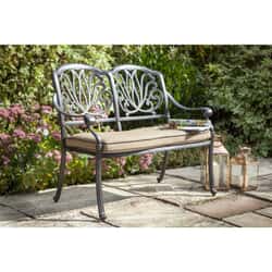 Hartman Amalfi 2 Seat Bench w/Cushion Bronze/Amber