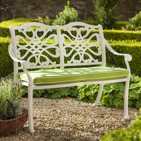 Hartman Capri Zest Bench Royal White - (60828054) - Garden Furniture World