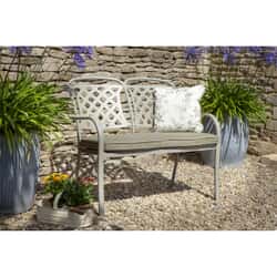 Hartman Berkeley 2 Seat Bench with Cushion Maize/Wheatgrass