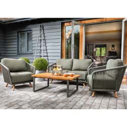 Hartman Eden 2 Seat Sofa Lounge Set Moss Frame with Juniper Cushions