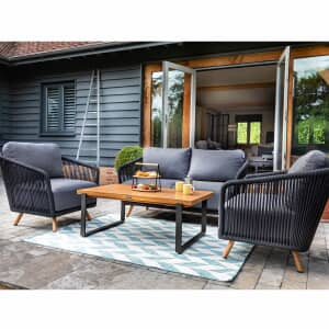 Hartman Eden 2 Seat Sofa Lounge Set Raven/Noir