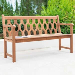 Alexander Rose Mahogany Collection Lattice Bench 5ft