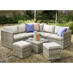 Hartman Cirrus Square Casual Lounge Set With Cushions and Coffee Table Beech/Dove ( no stools)