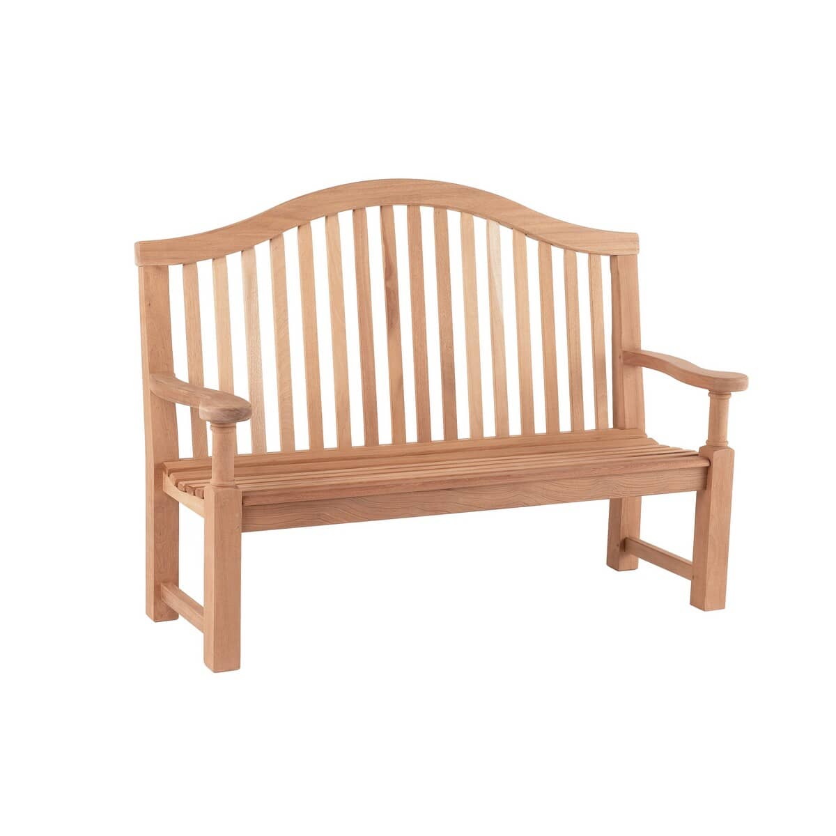 Mahogany Serpentine 5ft Bench (680) Garden Furniture World