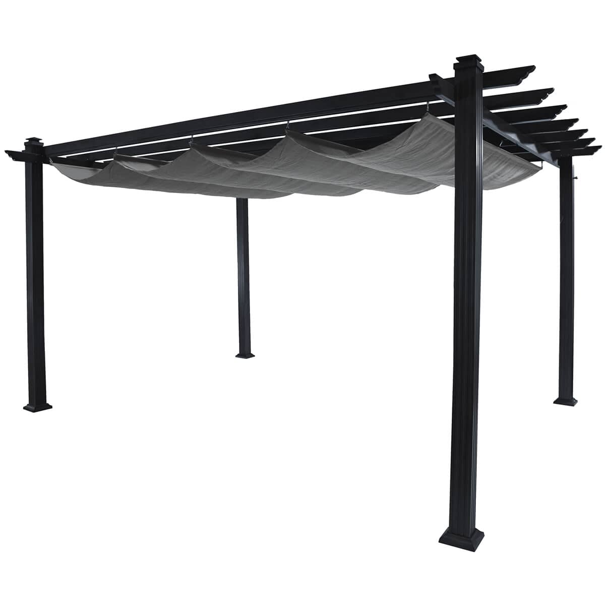 Hartman Napoli Pergola 4m x 3m Riven/Pewter - (68601631) - Garden ...