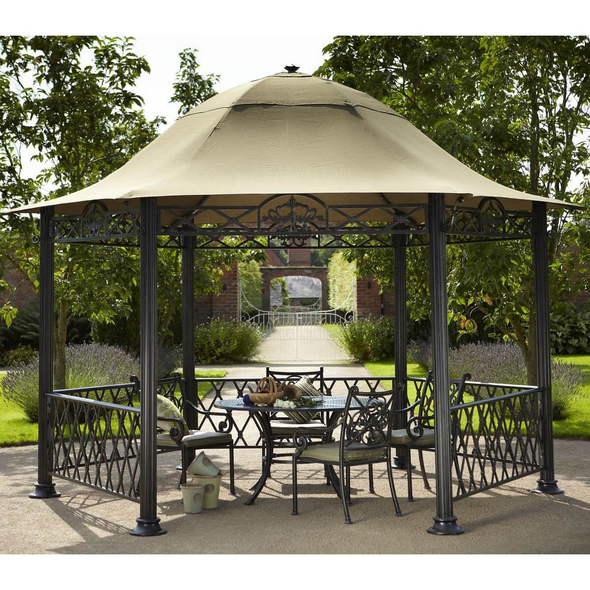 Kew Pavilion And Curtains (68710431) Garden Furniture World