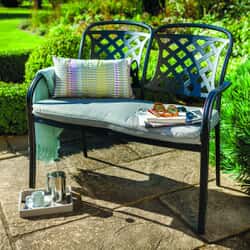 Hartman Berkeley Bench with Cushion Antique Grey/Platinum