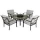 Hartman Jamie Oliver Fire Pit Set Riven With Pewter Silver Cushions ...