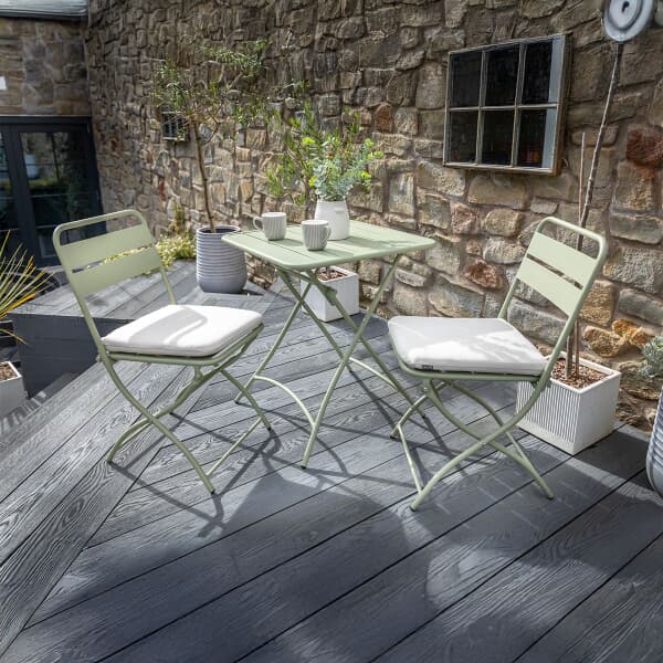 Hartman Urban Folding Bistro Set Sage/Ivory