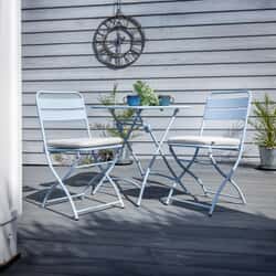 Hartman Urban Folding Bistro Set Duck Egg Blue/Ivory