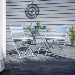 Hartman Urban Folding Bistro Set Duck Egg Blue/Ivory